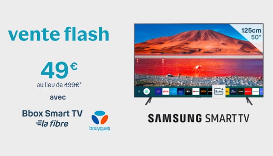 vente flash tv Samsung